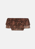 Animal print μπλούζα με βολάν