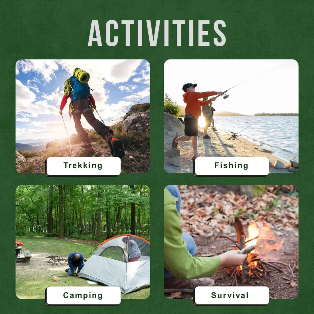 Multifunctional Tactical Hiking Stick - 15-in-1 Survival Multi-Tool for Outdoors