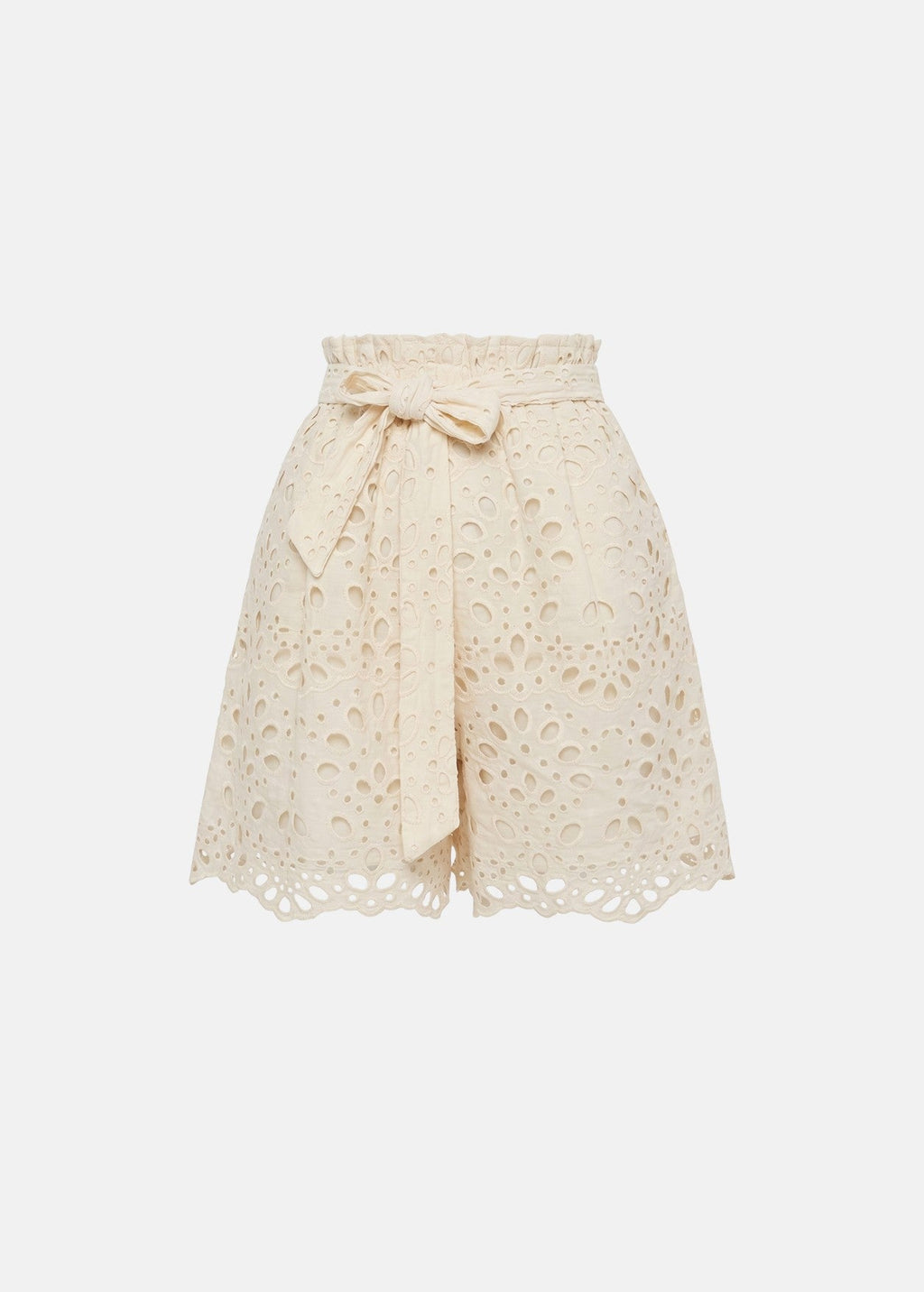Σόρτς από δαντέλα broderie