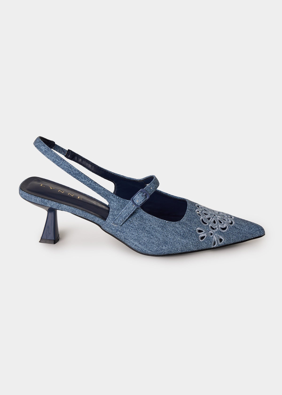 Τζιν mary janes με κέντημα