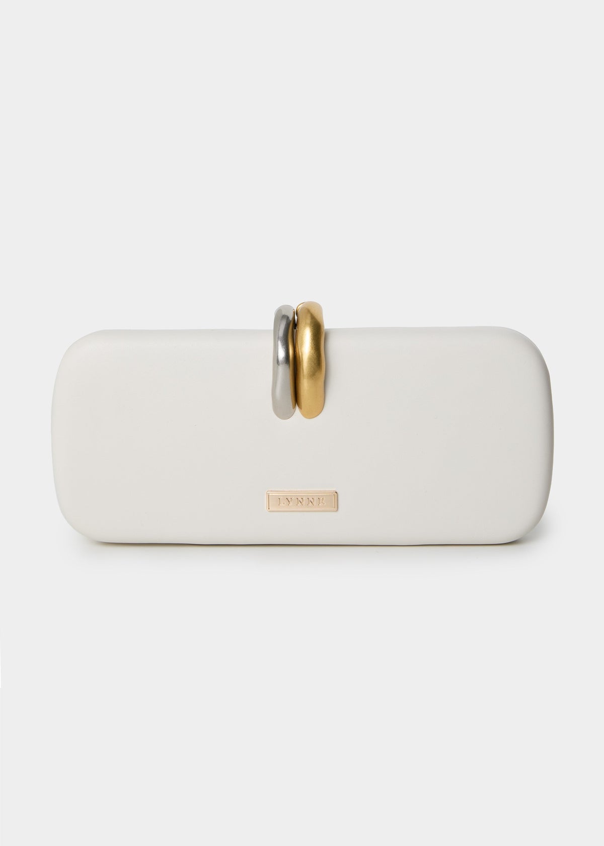 Clutch τσάντα με μεταλλικό κούμπωμα